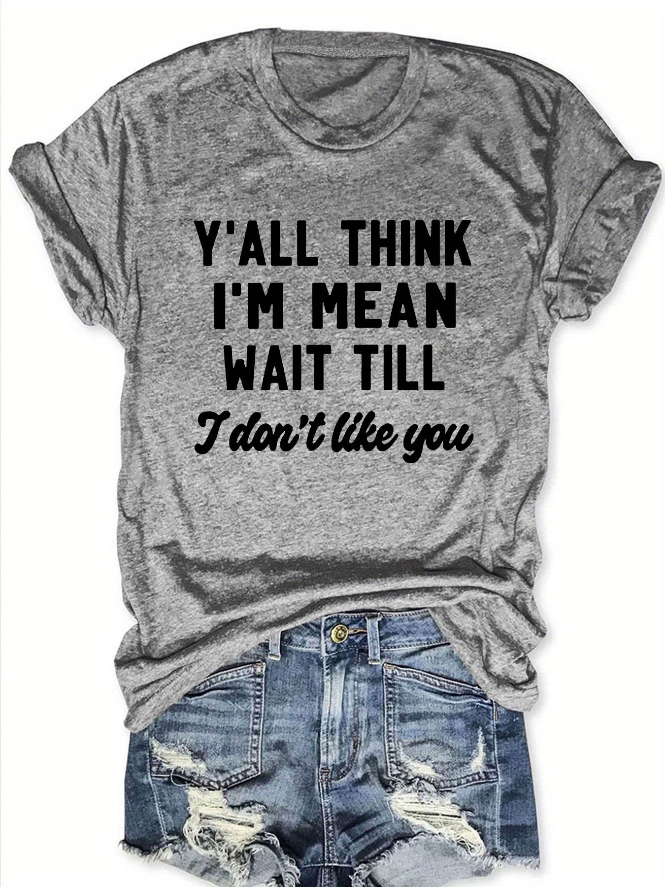Short-Sleeved T-Shirt with Letter Print