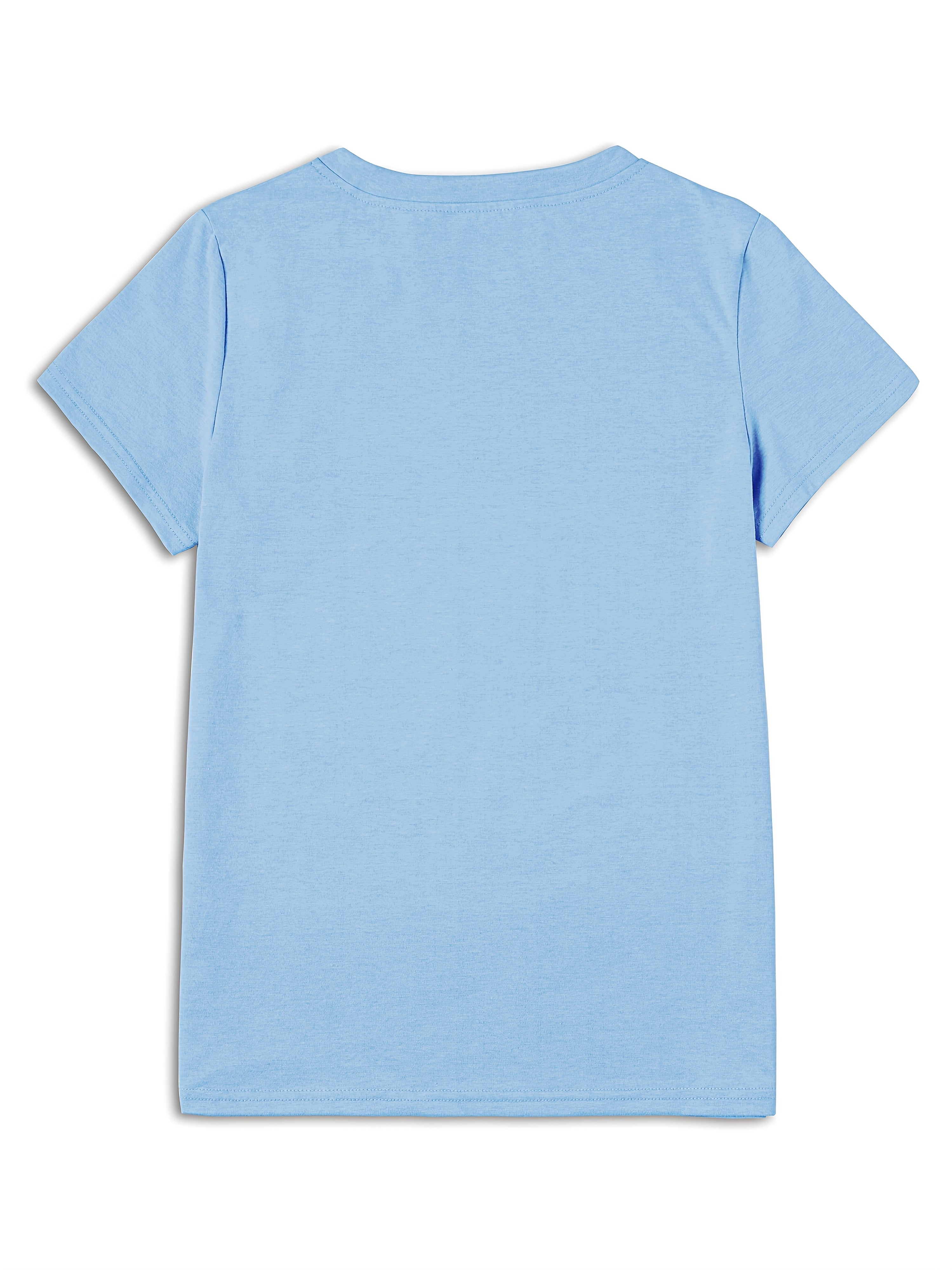 Women's Light Blue Casual Short Sleeve T-Shirt - "It's Fine I'm Fine Everything Is Fine" Sarcastic Cat Graphic Print, Round Neck Summer Fit, Medium Stretch Machine Washable Tee, Cat T Shirt, Everyday Apparel, Playful Design, Stretchy Fabric
