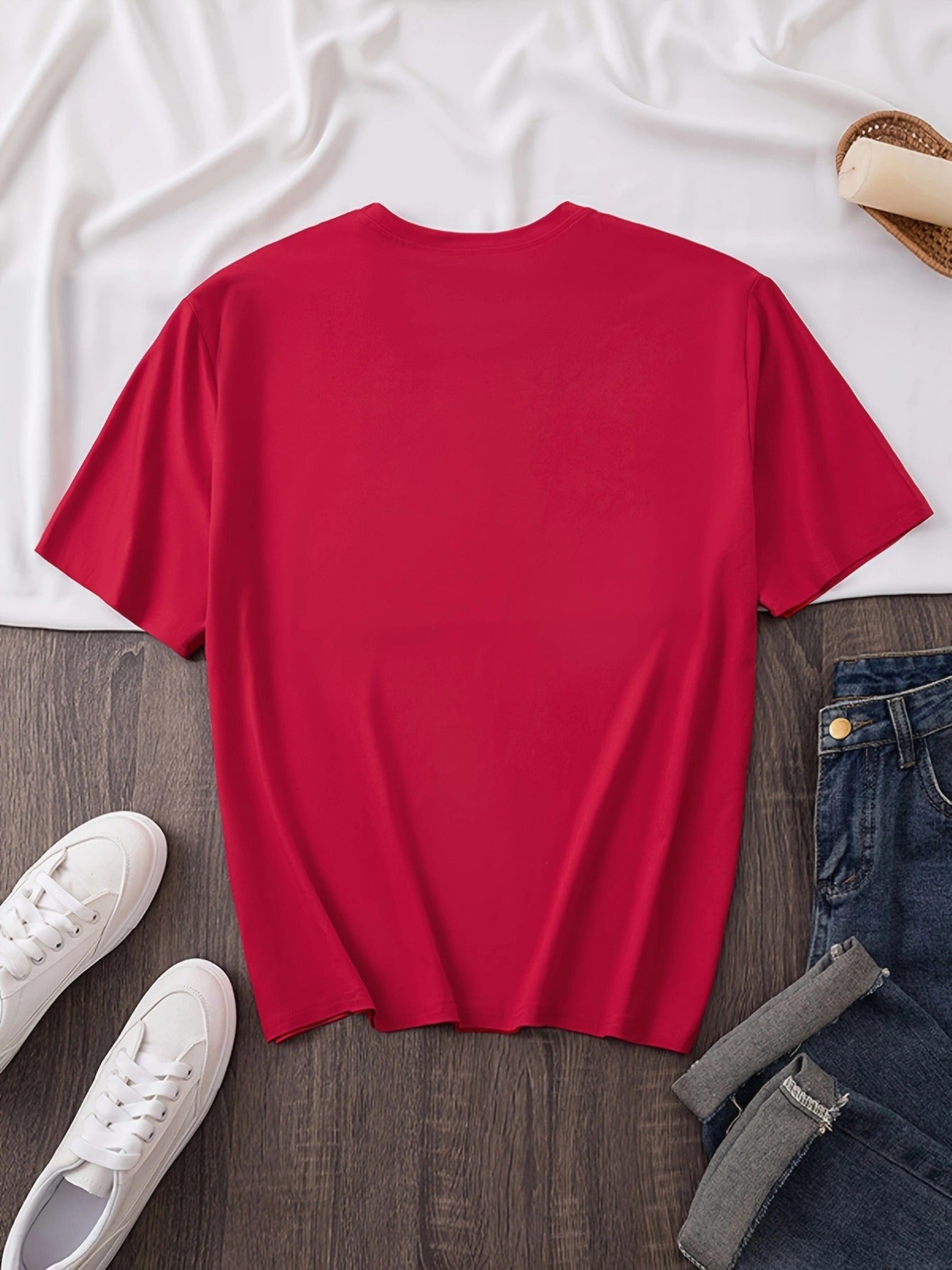 Women's "When I Was Born The Devil Said 'Oh Shit'" Graphic T-Shirt - 100% Polyester Lightweight 180gsm Crew Neck Casual Top with Distressed Letter Print, Machine Washable All-Season Tee