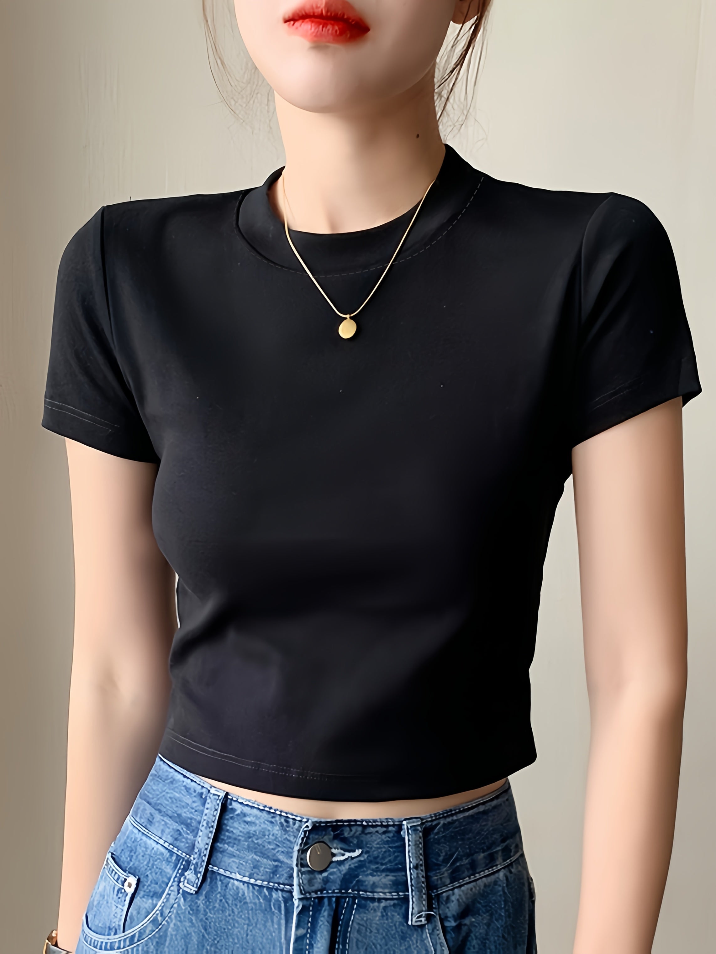 Women's Y2K Summer Crop T-Shirt - Slim Fit Short Sleeve Round Neck Top with Bold NY Letter Print, White & Black Graphic Tee for Casual Streetwear, Ladies T Shirts, Everyday Outfit, Urban Street Style, Breathable Fabric, Stylish Blouse, Streetwear Fans