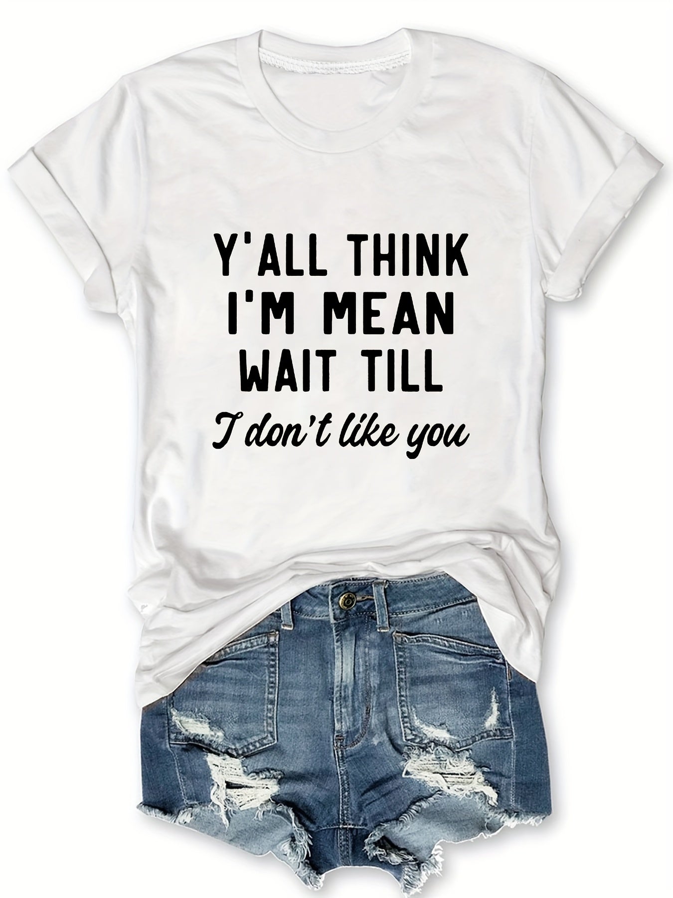 Short-Sleeved T-Shirt with Letter Print