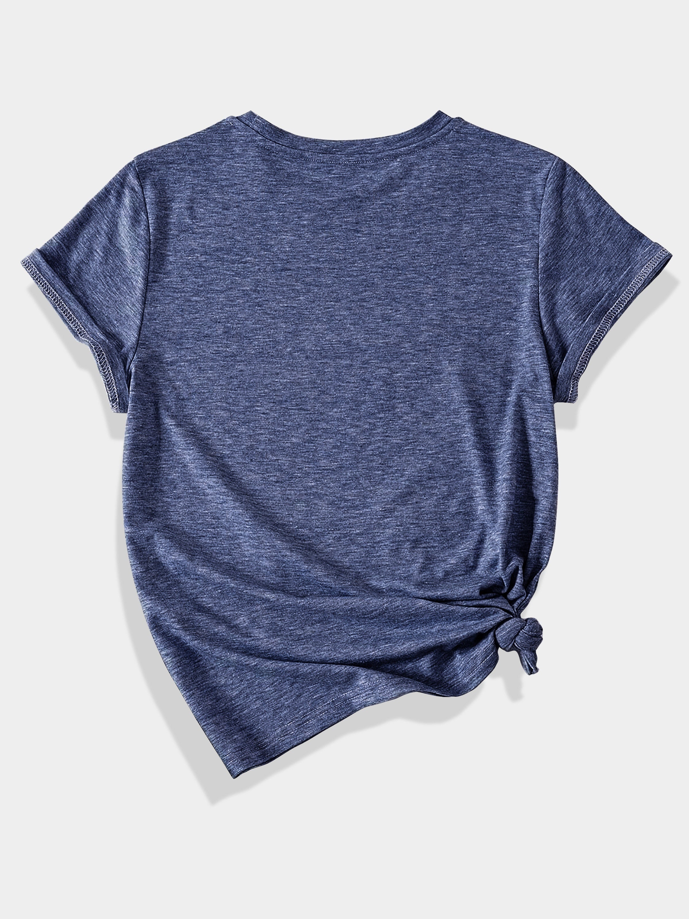 Women's Navy Blue Goose Bumps Graphic T-Shirt - Vintage Casual Short Sleeve Top with Playful Goose Design, Round Neck, Machine Washable, Spring Summer Fall Essential (S-XXL), Spring Summer Apparel, Animal Print Shirt, Comfortable Fit Shirt