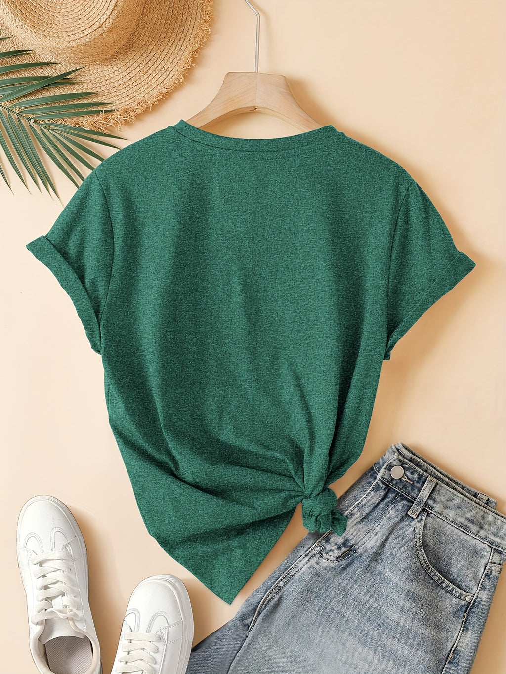 Women'S Retro Heart Print T-Shirt - Casual & Sporty Round Neck Short Sleeve Top, Medium Stretch, Dark Gray with Golden Hearts, Perfect for Spring/Summer/Fall, Casual Summer Top | Retro Heart Design | Medium Stretch Fabric