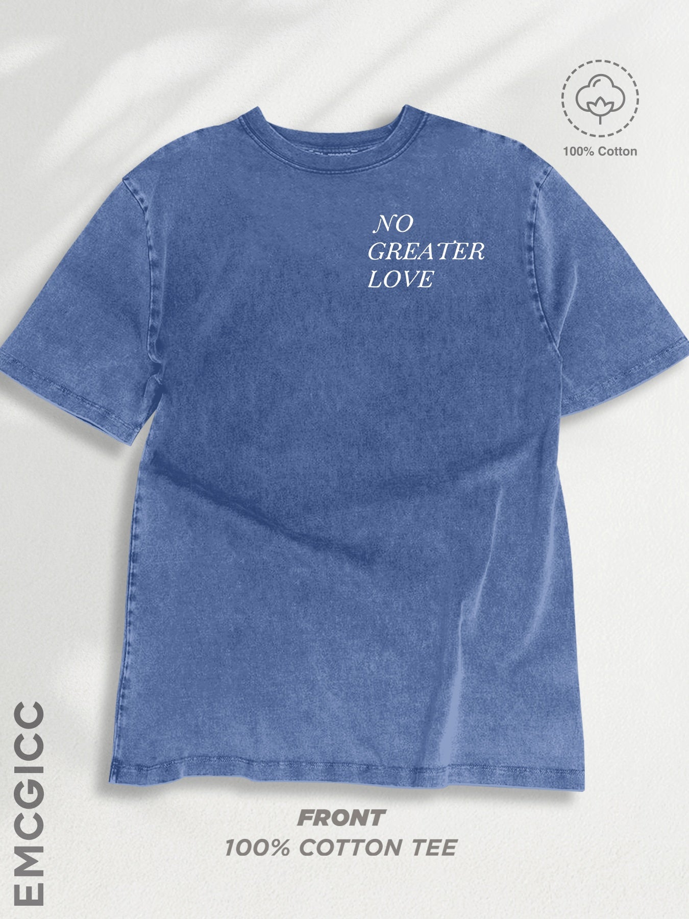 Women'S Beige T-Shirt - "No Greater Love" Bible Verse - Soft Breathable 100% Loose Fit Tee - Minimalist Everyday & Special Occasion Top - Casual Streetwear Gift for Women, Ladies T Shirts, Retro Distressed Design, Comfortable Fabric, Street Style,